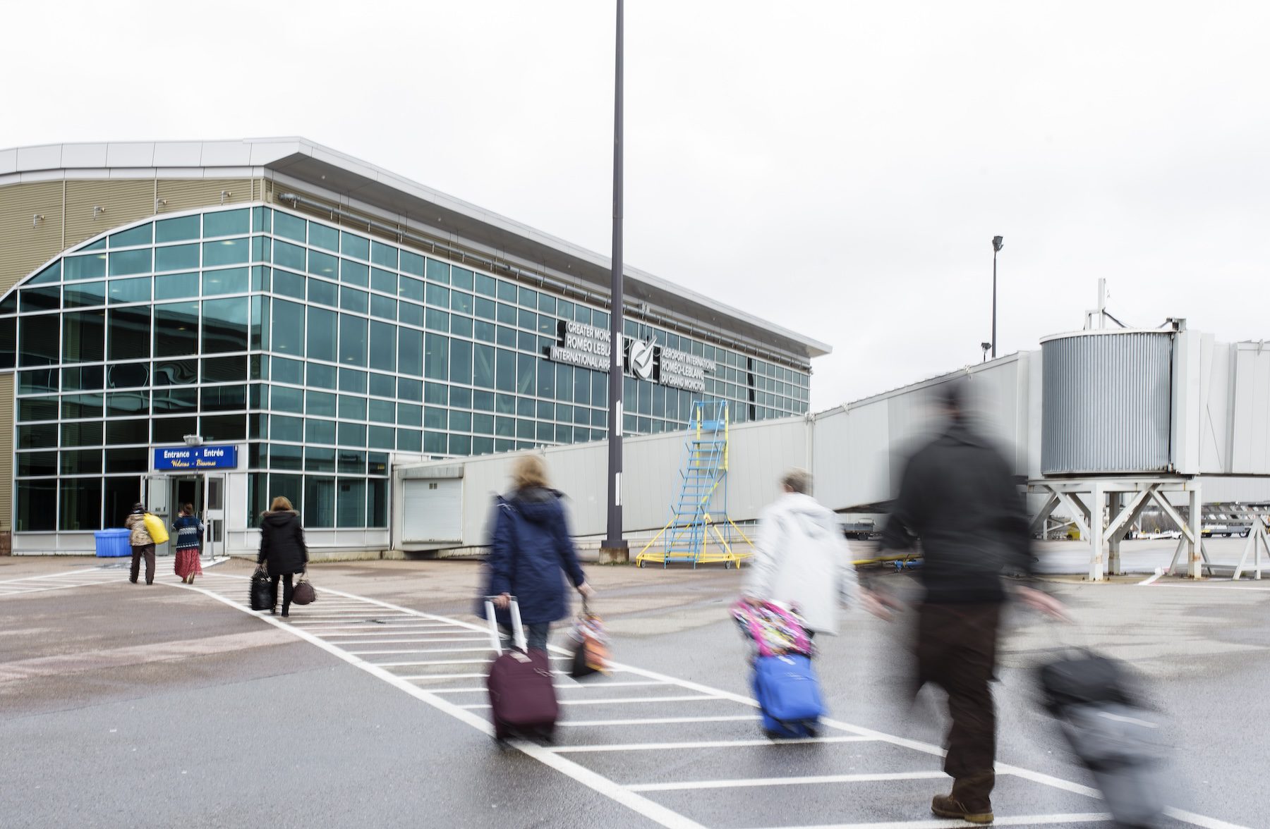 Passengers entering YQM airport